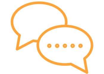 Two dialogue bubbles